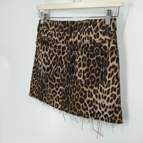 Zara | animal print denim skirt - Picture 2 of 3